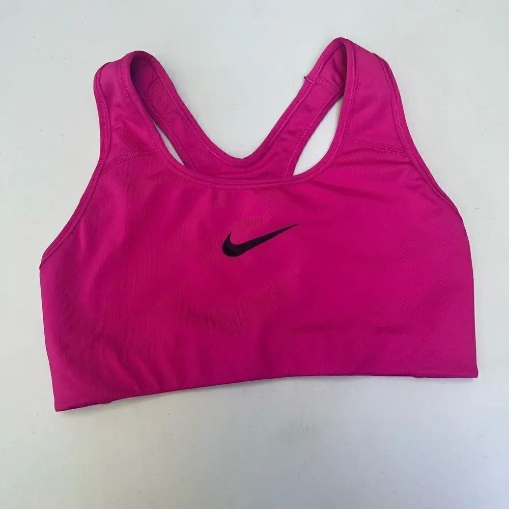 NIKE Pro DRI-FIT Sports Bra Womens S Hot Pink Magenta